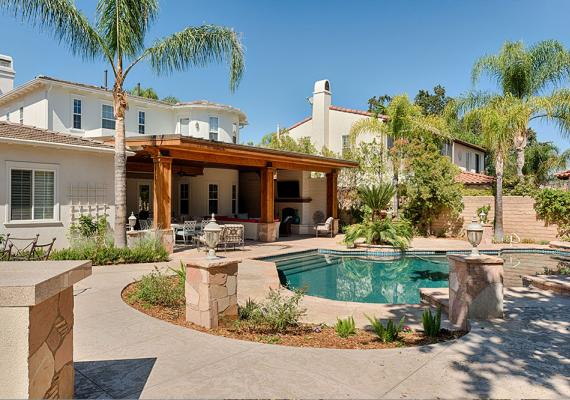 Backyard patio and pool makeover