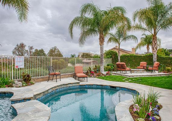 Backyard with pool