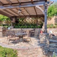 Backyard patio area