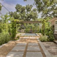 Backyard pool and landscaping