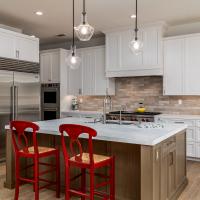 Kitchen island with chairs