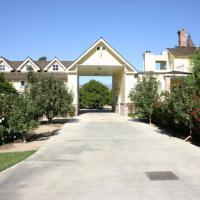 Front new driveway with arch