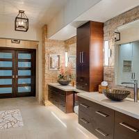 bathroom with double sinks