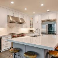 Kitchen with wine rack