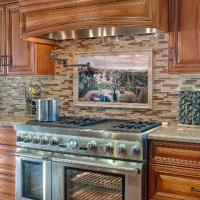 Ranch Style Kitchen with stove