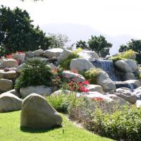 Backyard rock fountain