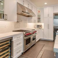 Kitchen with wine rack