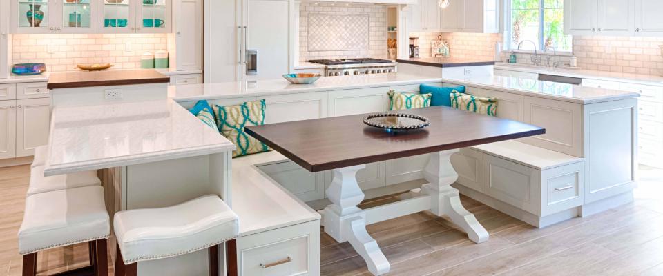 Kitchen island with table
